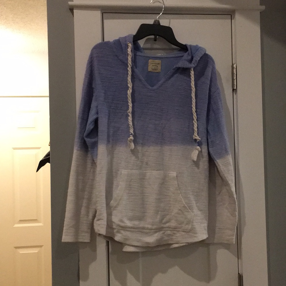 White & Blue Hoodie